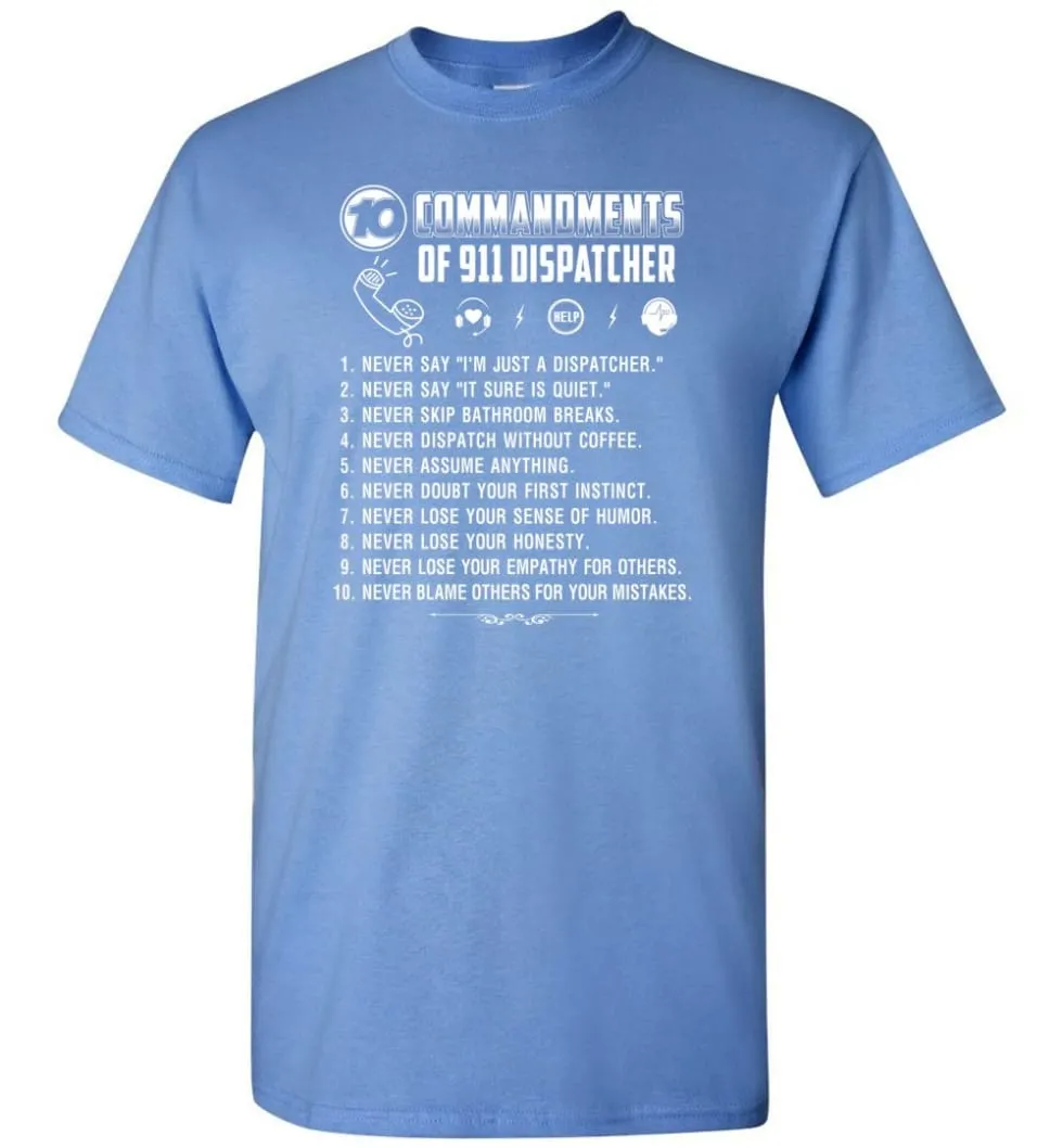 10 Commandments Of 911 Dispatcher T-Shirt