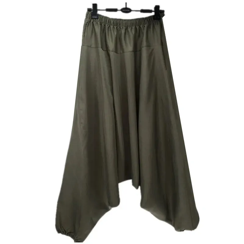 2022 Casual Harem Plants,Loose Women Casual Trousers,Wide Leg Pants,Pantskirt, - Woman Big Crotch Pa