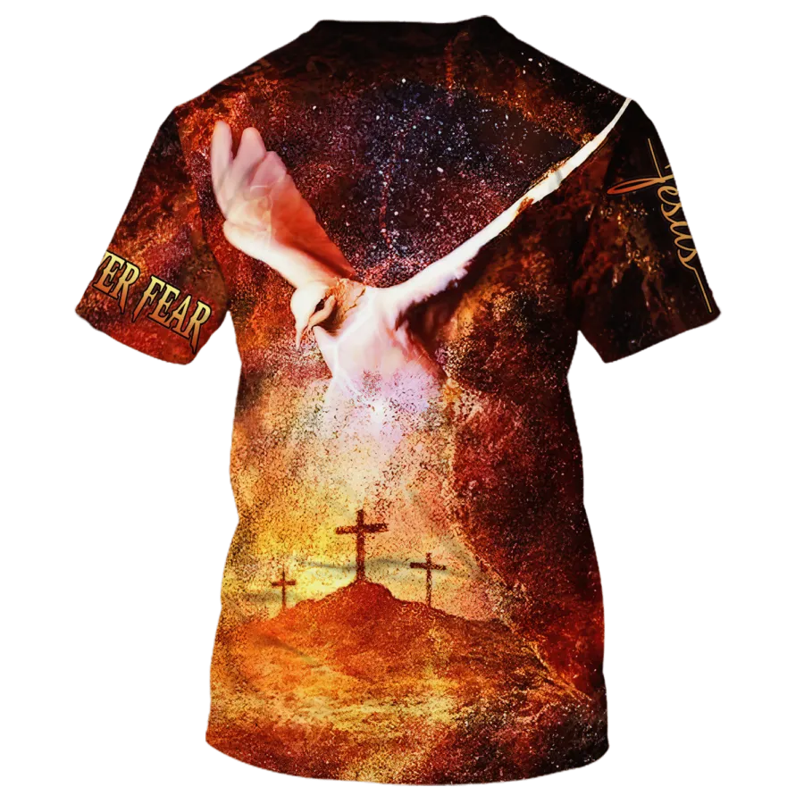 3D All Over Print Faith Over Fear T Shirt Jesus Unisex Shirts For Men Women