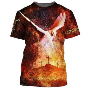 3D All Over Print Faith Over Fear T Shirt Jesus Unisex Shirts For Men Women