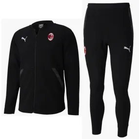 AC Milan black Casual presentation Soccer tracksuit 2020/21 - Puma