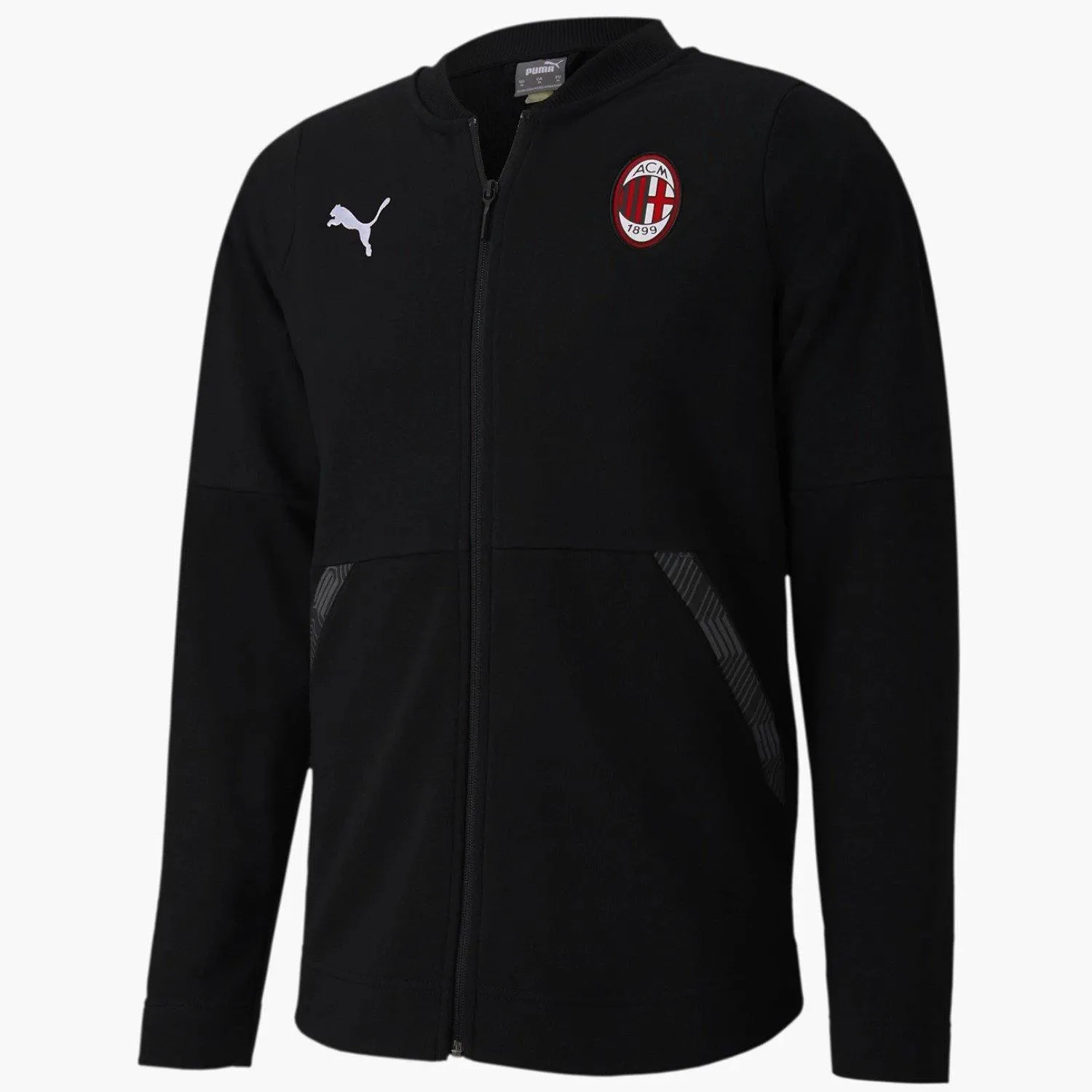 AC Milan black Casual presentation Soccer tracksuit 2020/21 - Puma