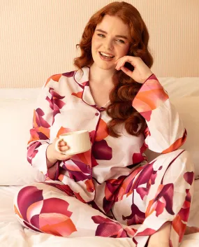 Aliyah Cream Floral Print Pyjama Set