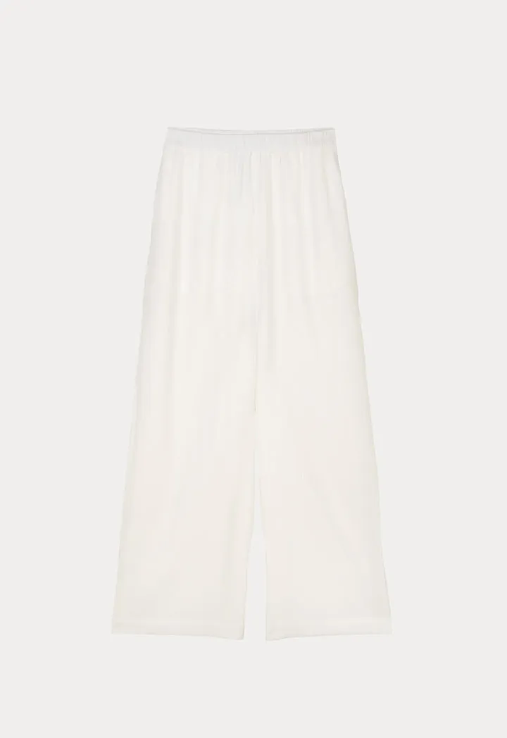 Ankle Length Textured Solid Pants