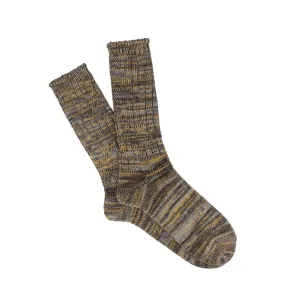 Anonymous Ism 5 Colour Mix Crew Socks Brown