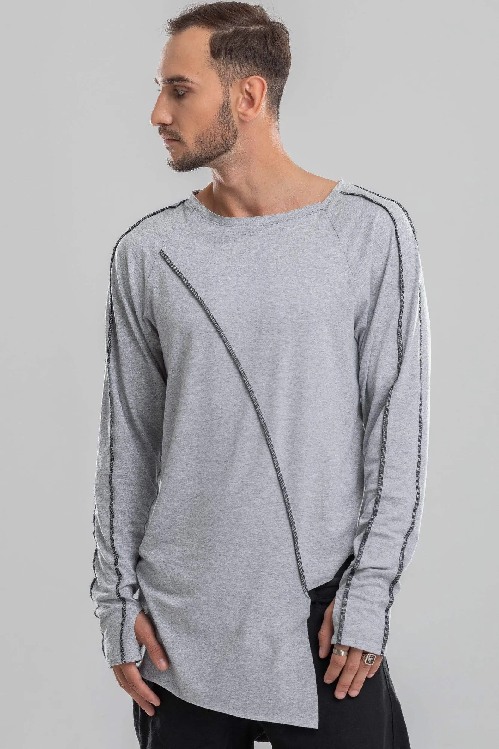 Asymmetric Long Sleeve T-shirt