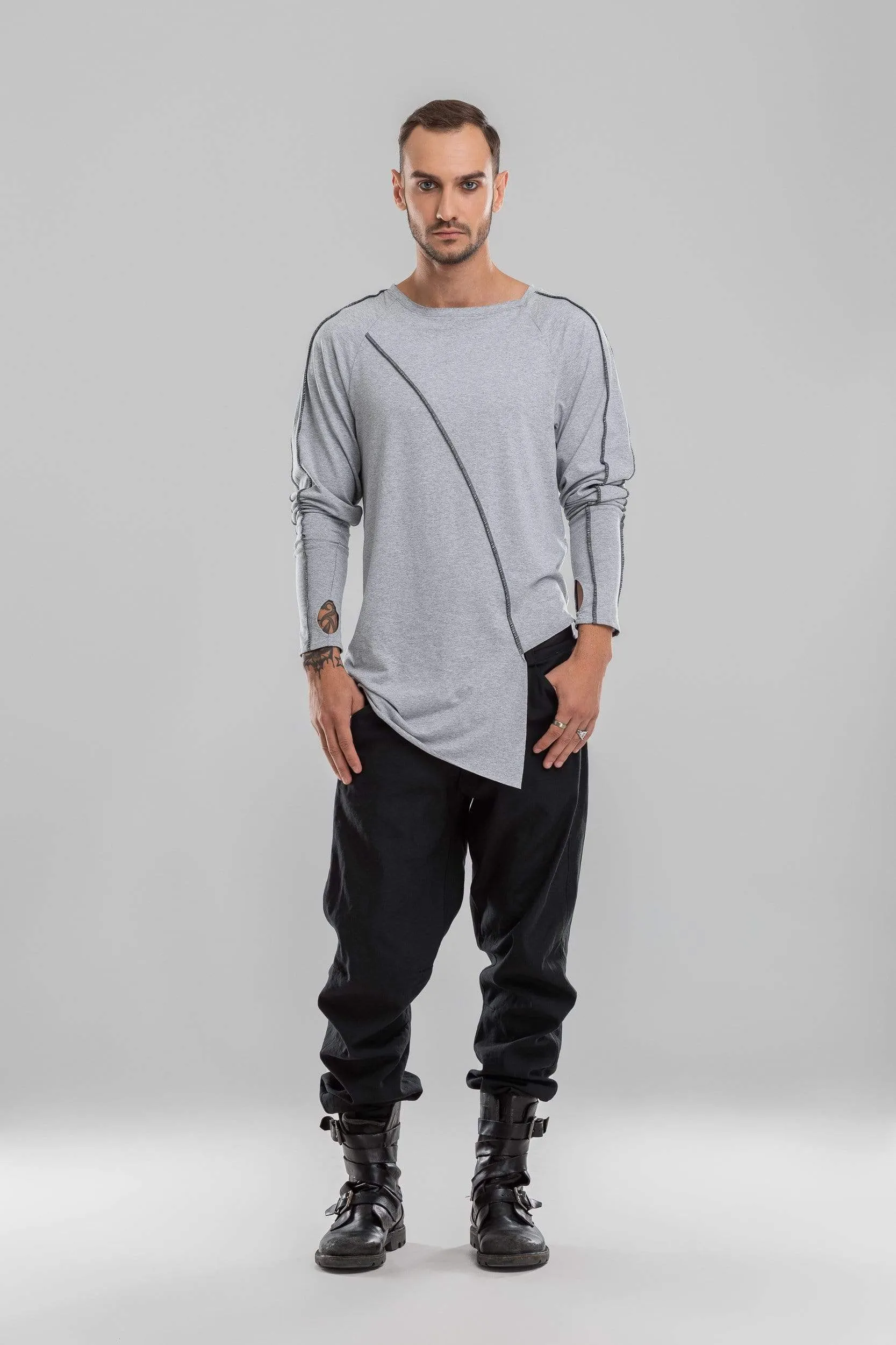 Asymmetric Long Sleeve T-shirt