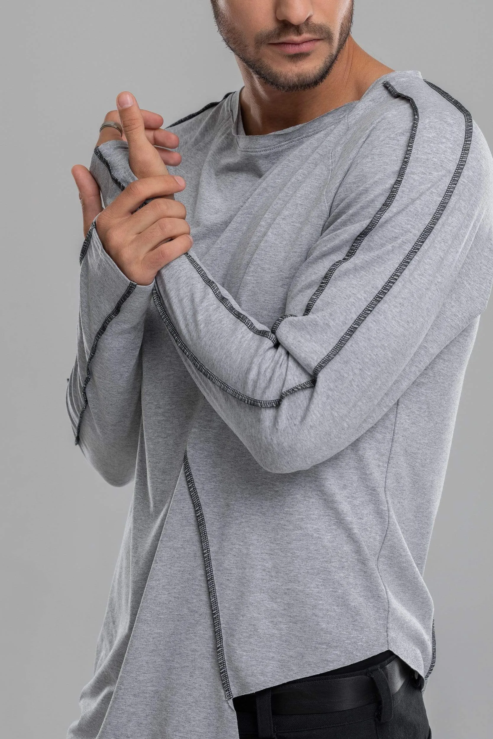 Asymmetric Long Sleeve T-shirt