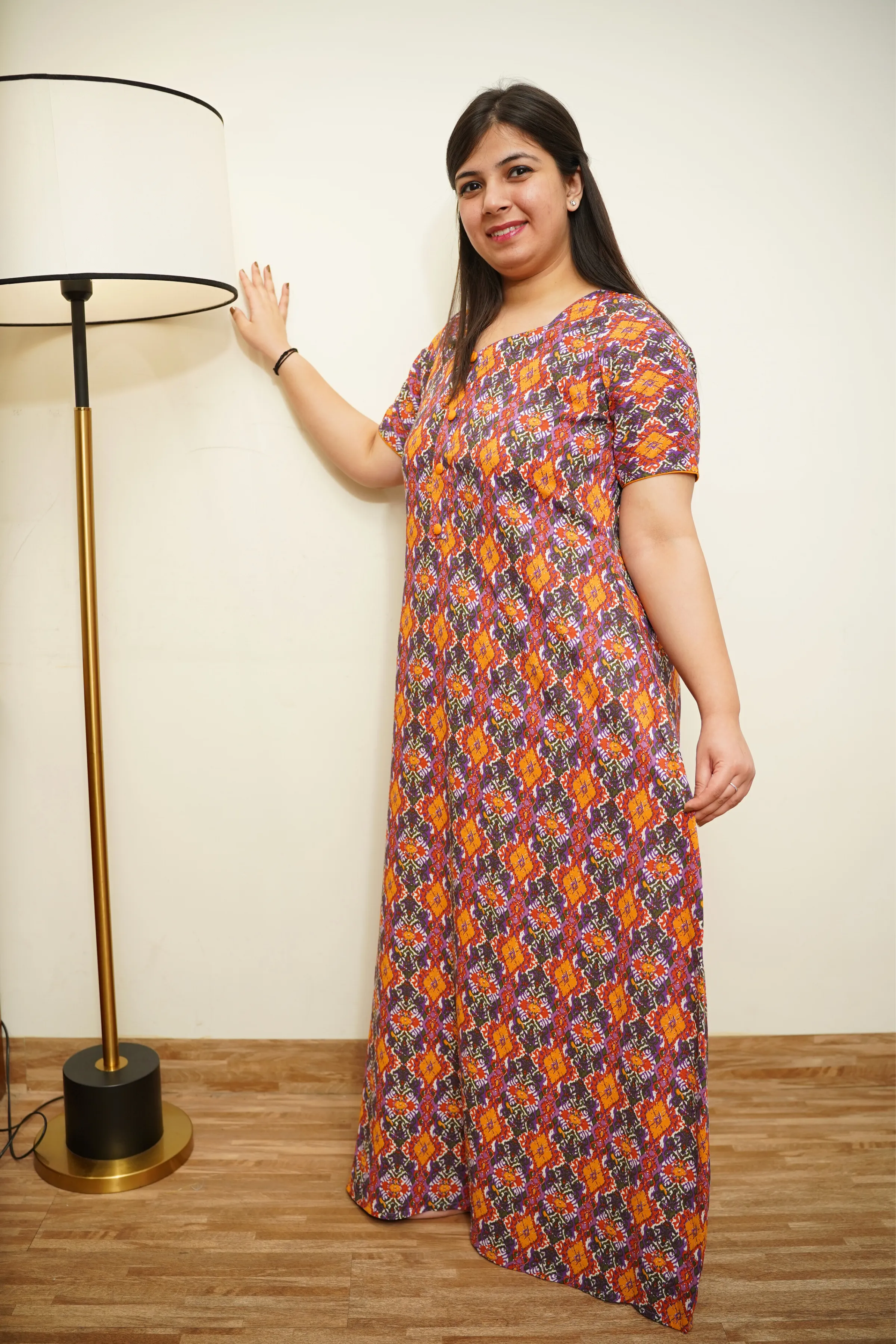 Autumn Pallete Rayon Night Gown