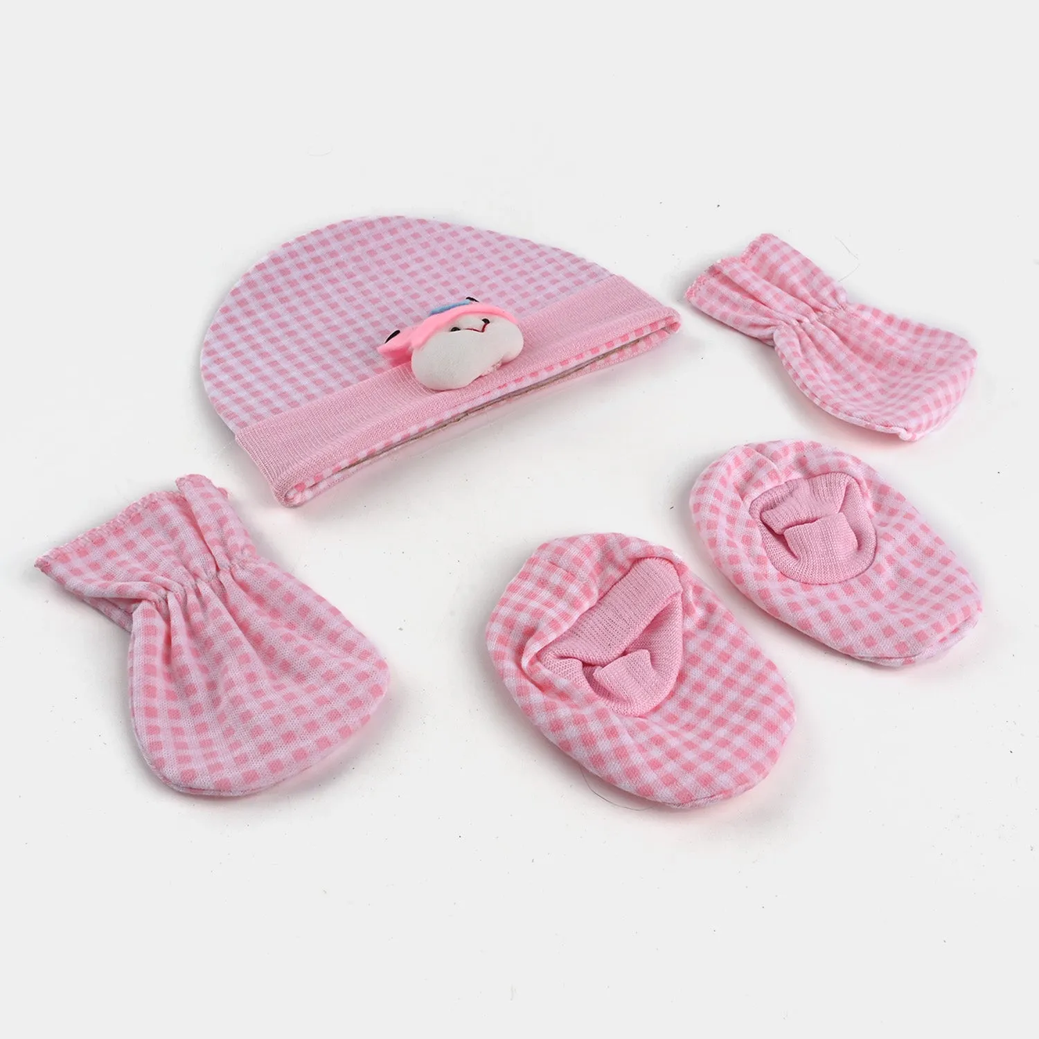 Baby Cap/Hat Socks Mittens 3PCs Set