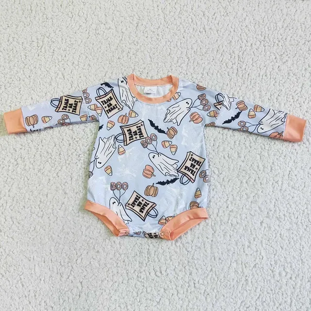 Baby Onesie Romper - Halloween Girls - Trick or Treat Ghost