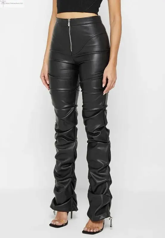 Black Faux Leather Pants