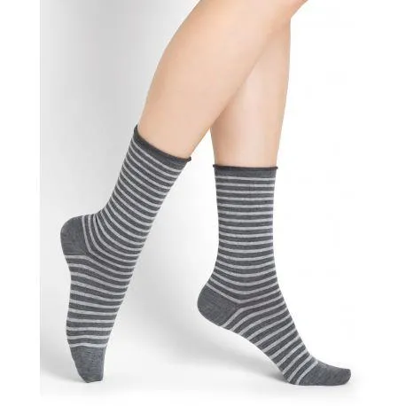 Bleuforet Women's Merino Wool Blend Roll Top Socks