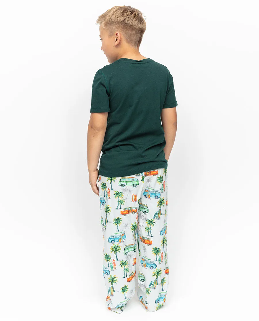 Bodhi Boys Jersey T-shirt and Campervan Print Pyjama Set