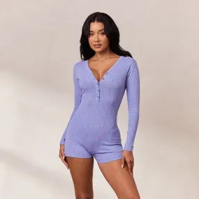 Breakfast Club Romper - Blue Print