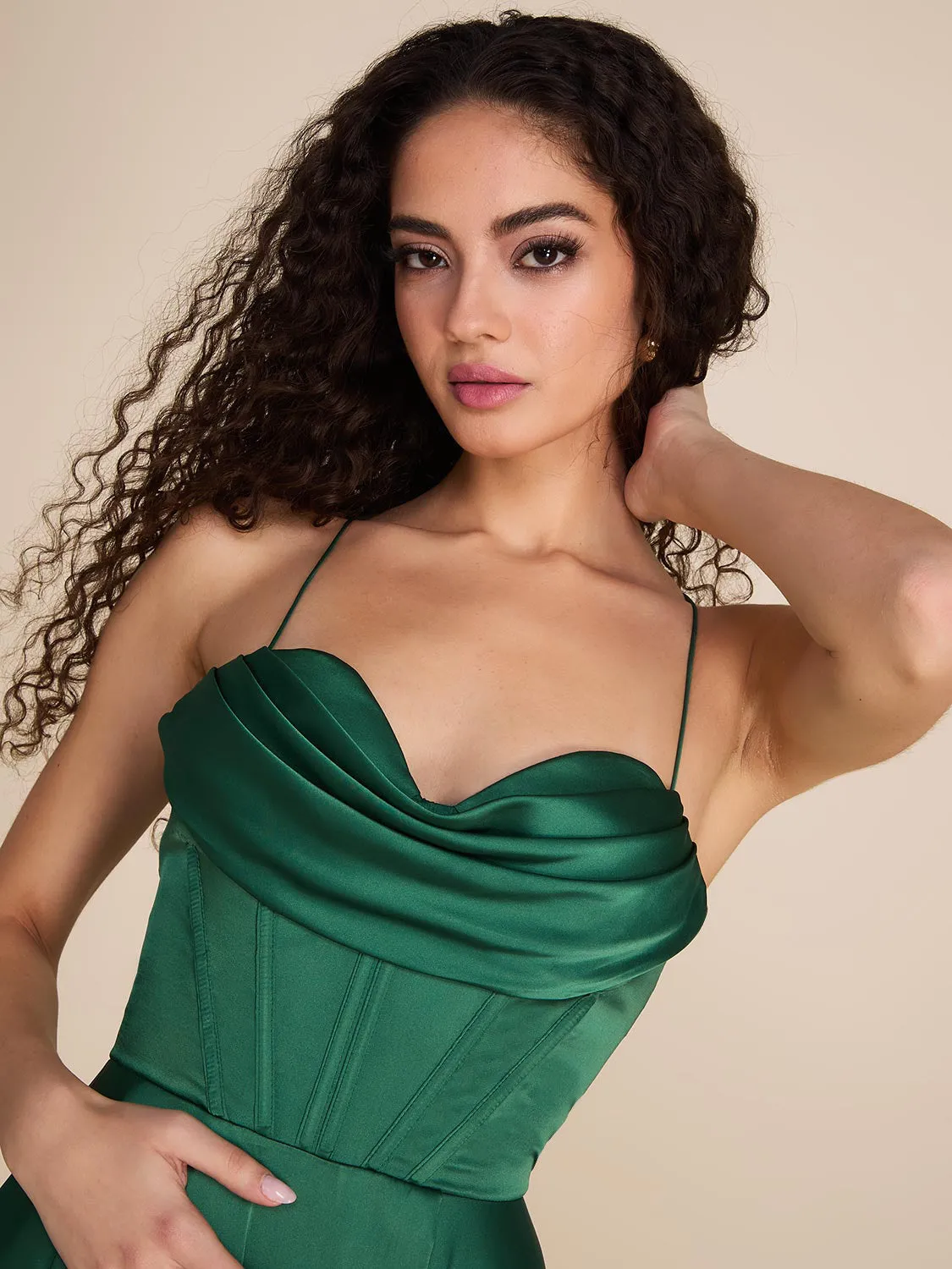 Bustier Satin Gown