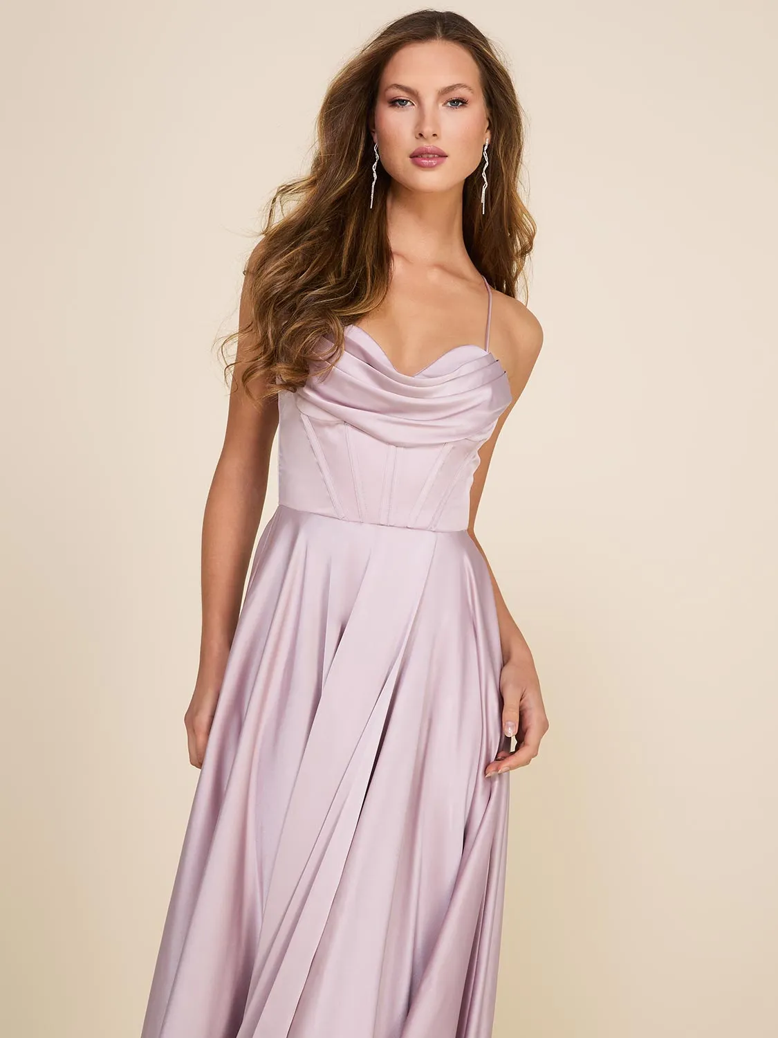 Bustier Satin Gown