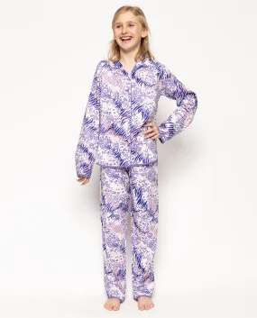 Camila Lilac Animal Print Pyjama Set