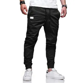 CASUAL DRAWSTRING MULTI-POCKETS JOGGER PANTS