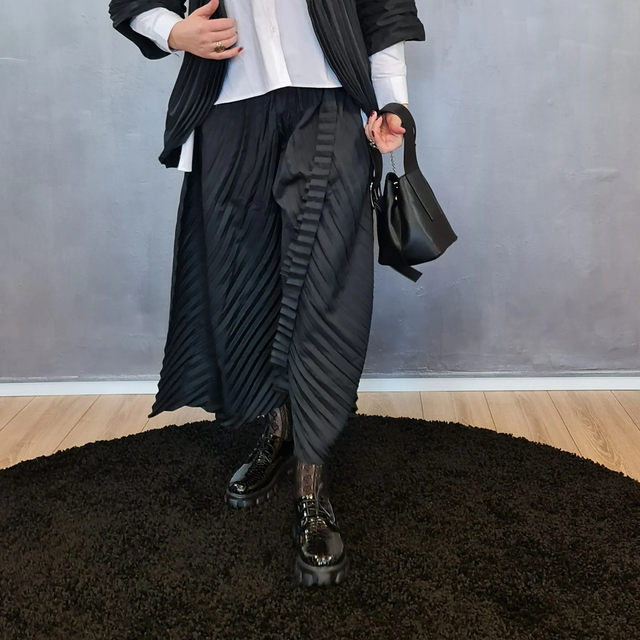 Casual Minimal Goth Regular Irregular Wide Legged Pants