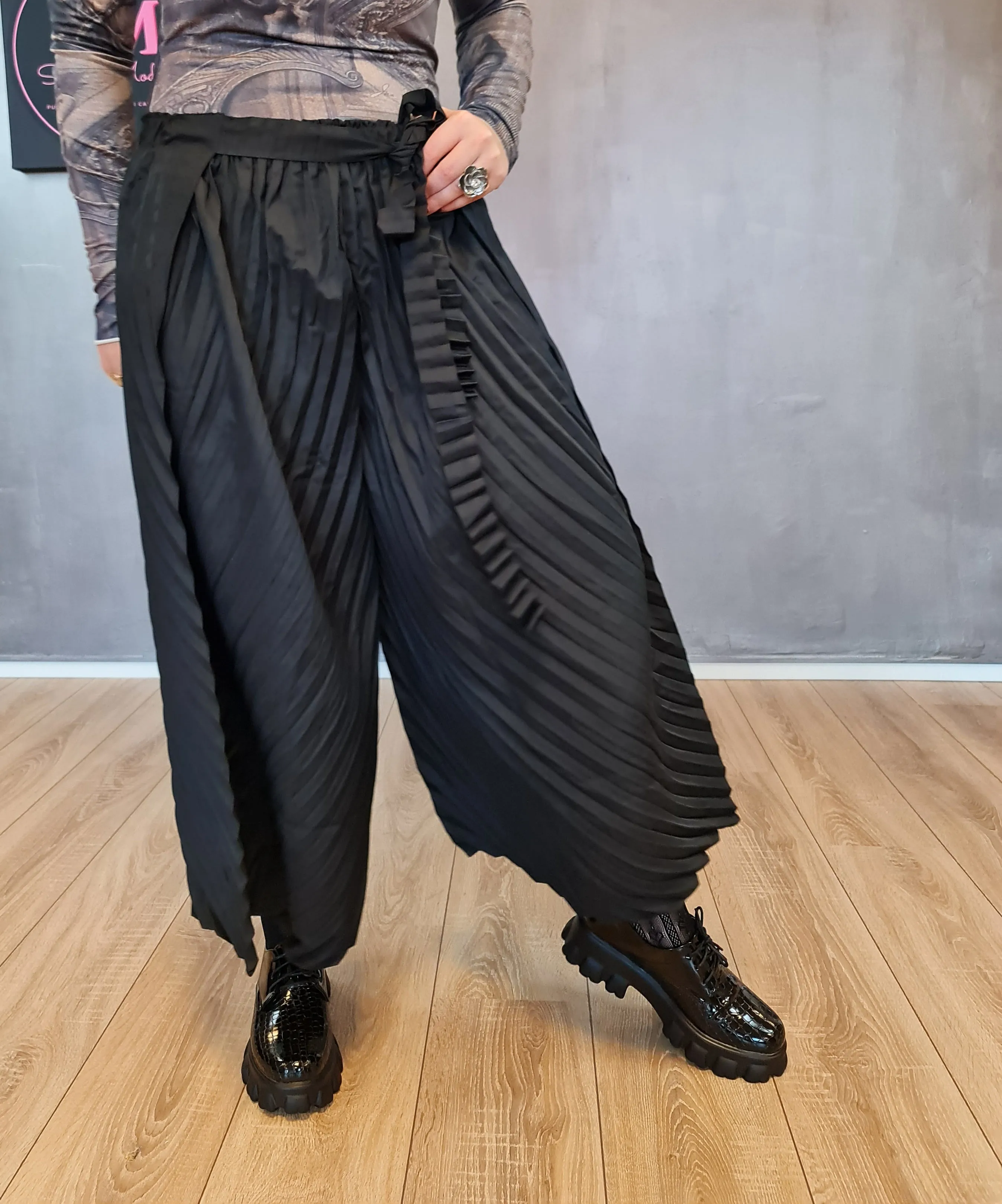 Casual Minimal Goth Regular Irregular Wide Legged Pants