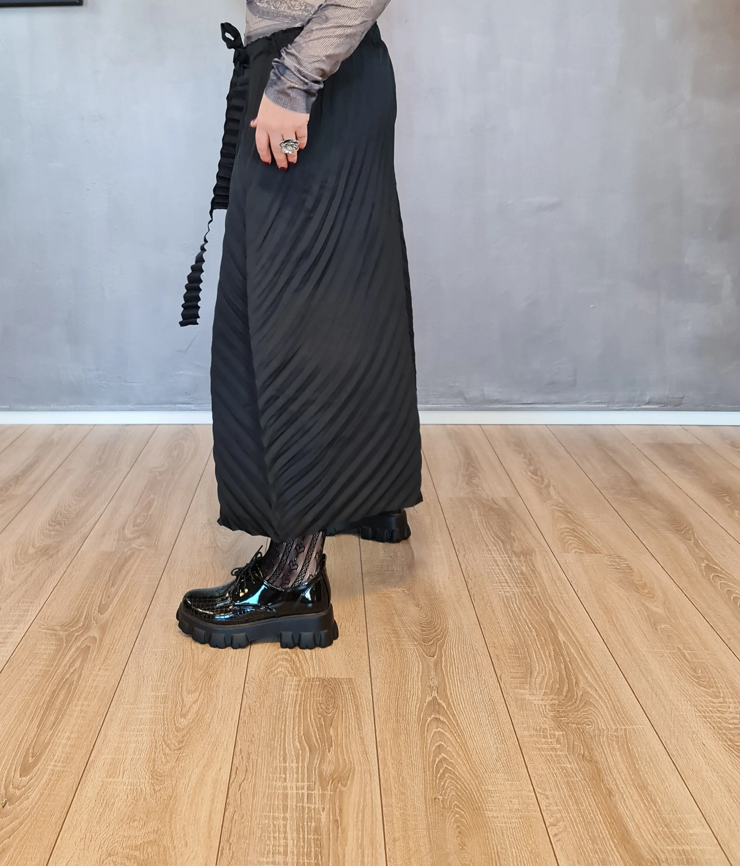 Casual Minimal Goth Regular Irregular Wide Legged Pants