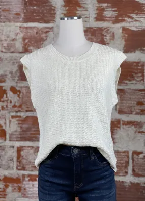 Chloe Knit Vest in Cream