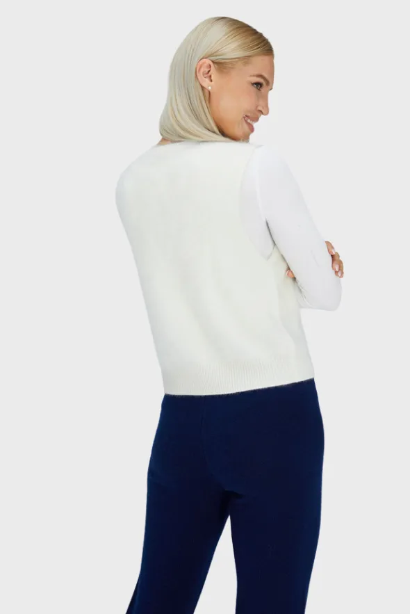 Classy Women's Brushed-Cashmere Vest