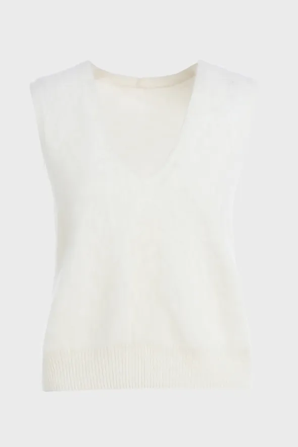 Classy Women's Brushed-Cashmere Vest