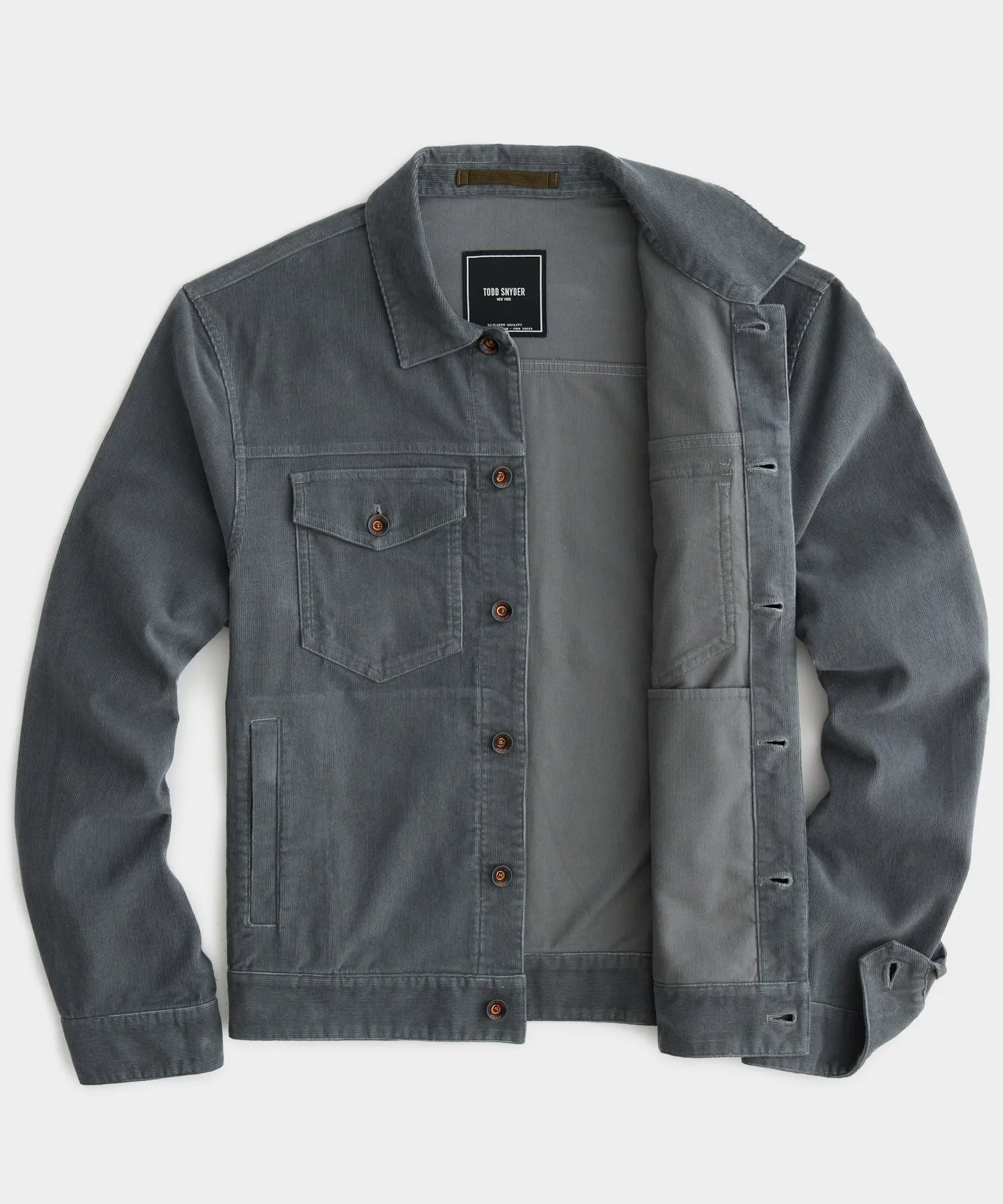 Corduroy Dylan Jacket in Slate Grey