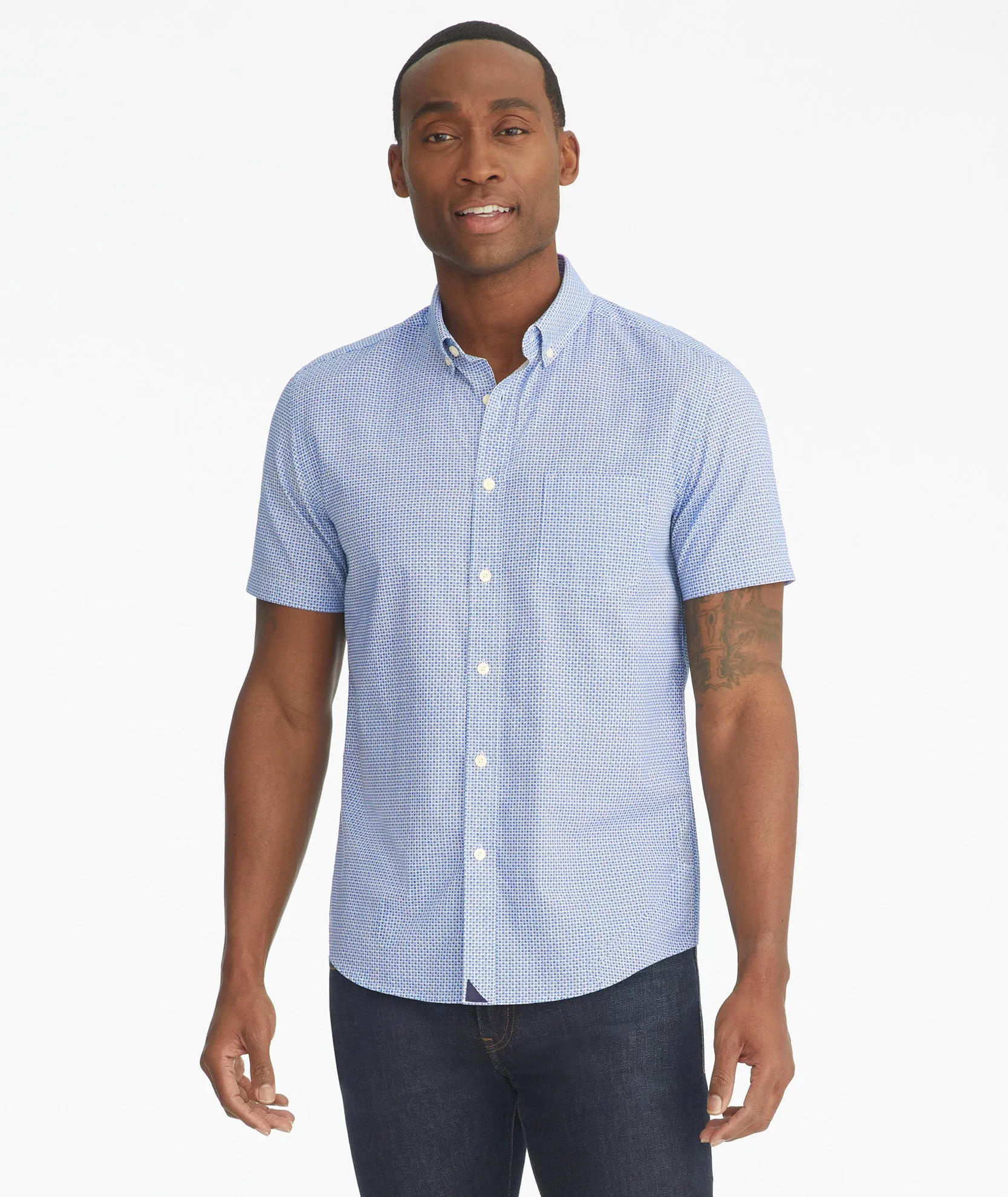 Cotton Short-Sleeve Mayfield Shirt