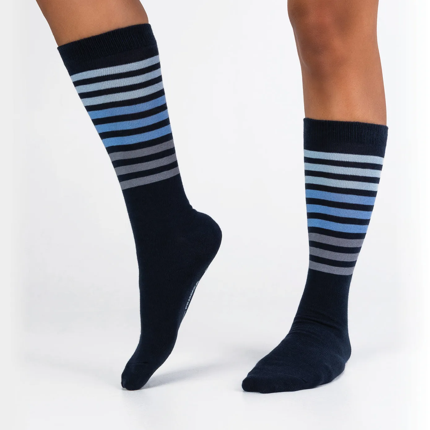 Crew Adult Navy/Blue Stripe 2 Pack