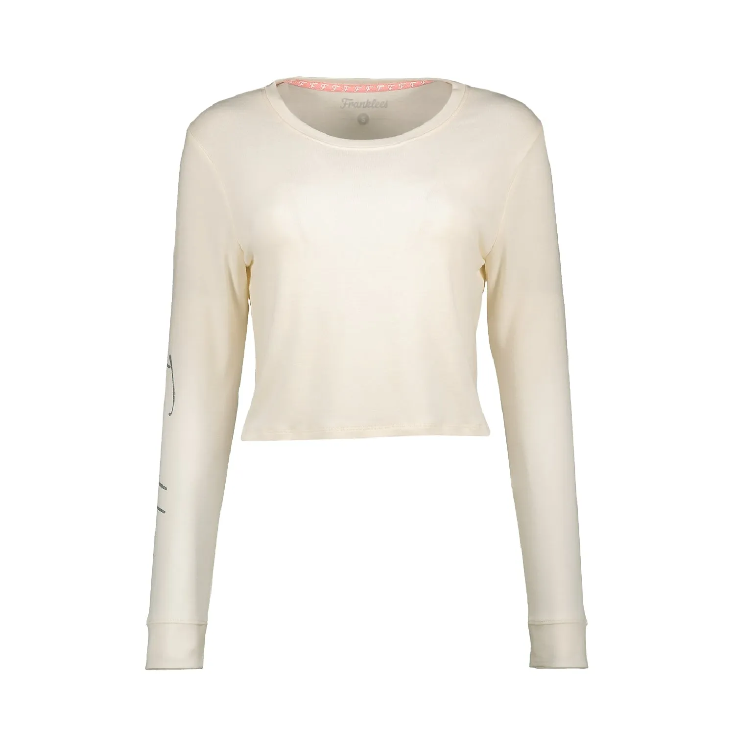 Cropped Long Sleeve Tee | Super Soft Viscose | Ivory