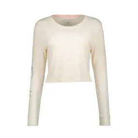 Cropped Long Sleeve Tee | Super Soft Viscose | Ivory