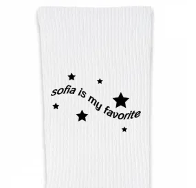 Design Your Own Custom White Crew Socks - Extra Large