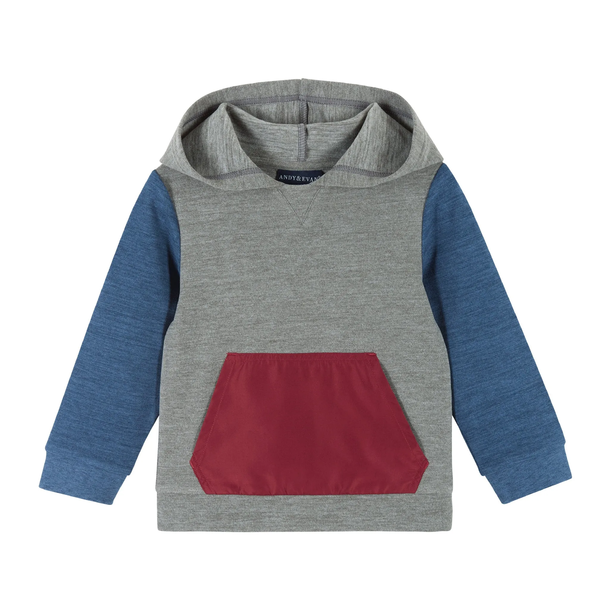 Double Peached Colorblocked Hoodie Set  | Grey