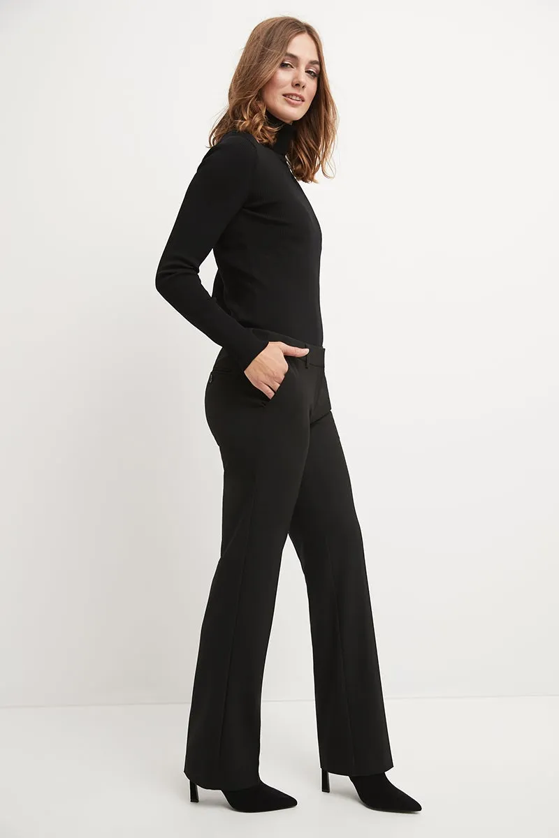 Easy care straight leg trouser dress pants