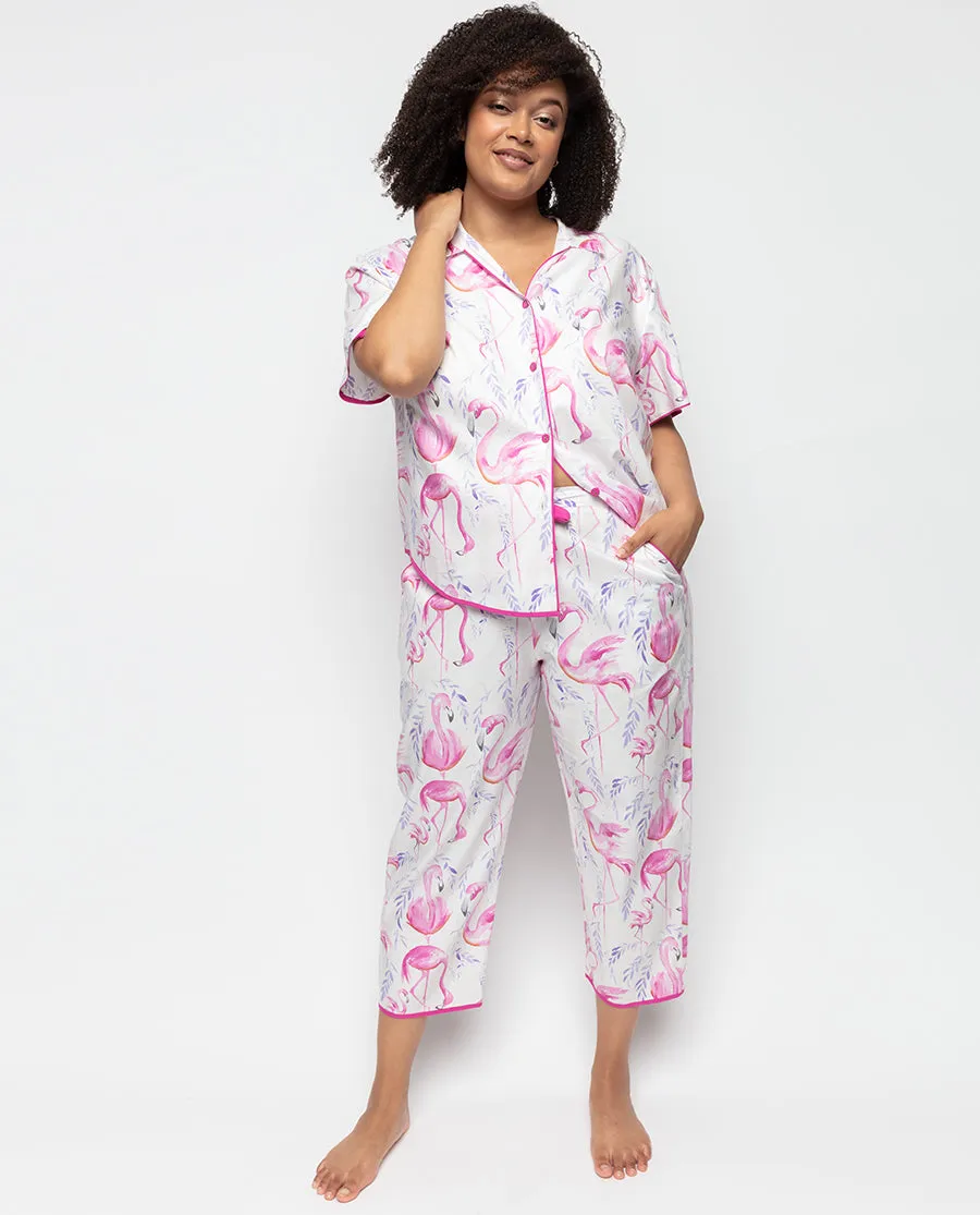 Fifi Flamingo Print Pyjama Top