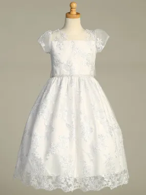 First Communion Gown with Sequins