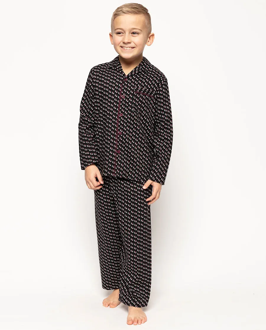 Harley Black Geo Print Pyjama Set