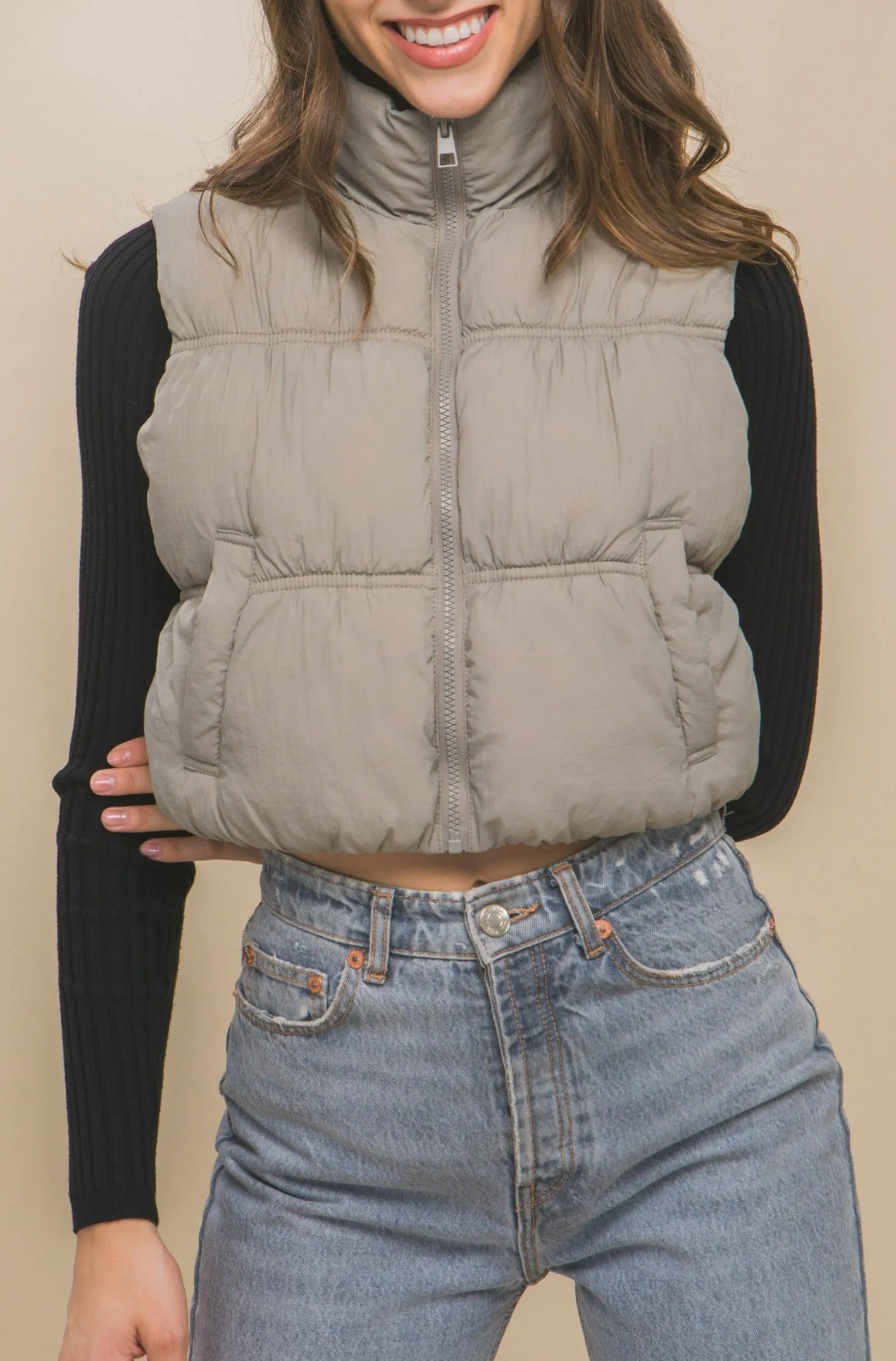 High Neck Puffer Ves