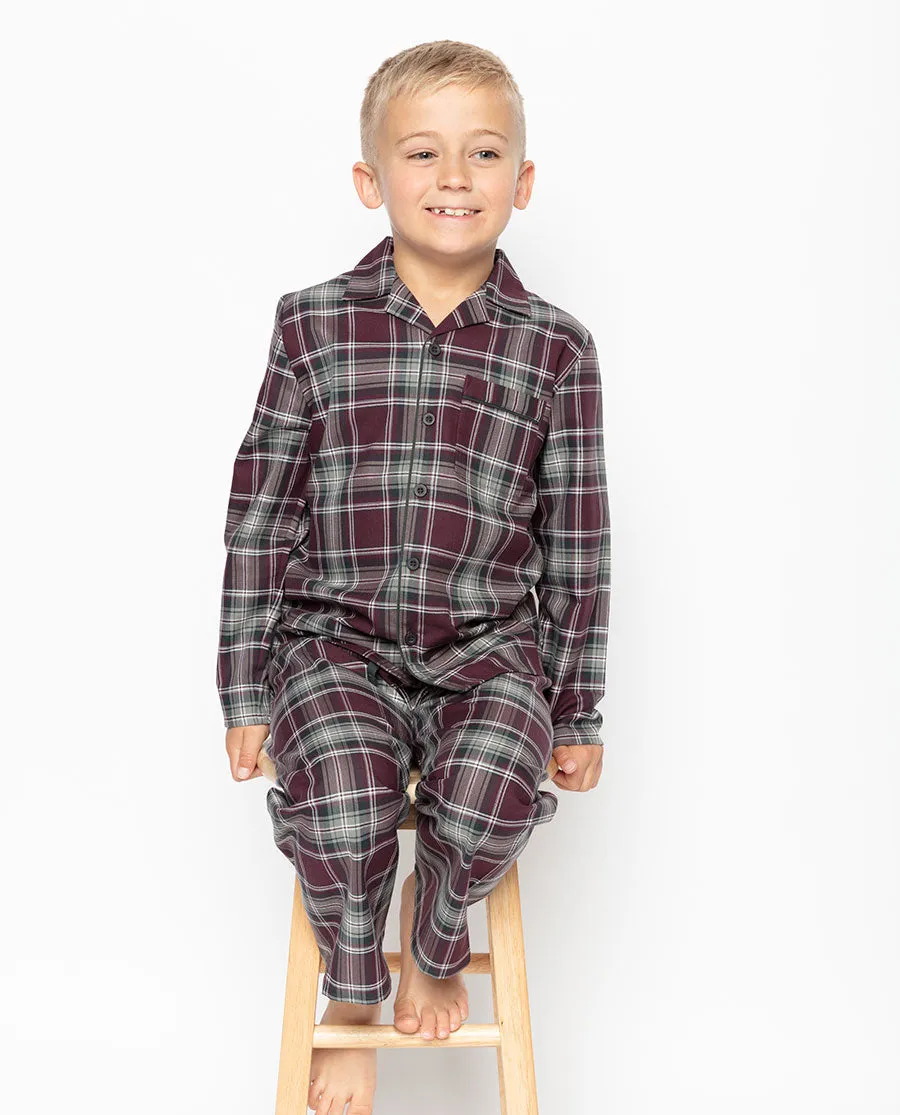 Jack Burgundy Check Pyjama Set