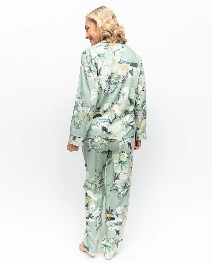 Julia Lace Trim Floral Print Pyjama Set