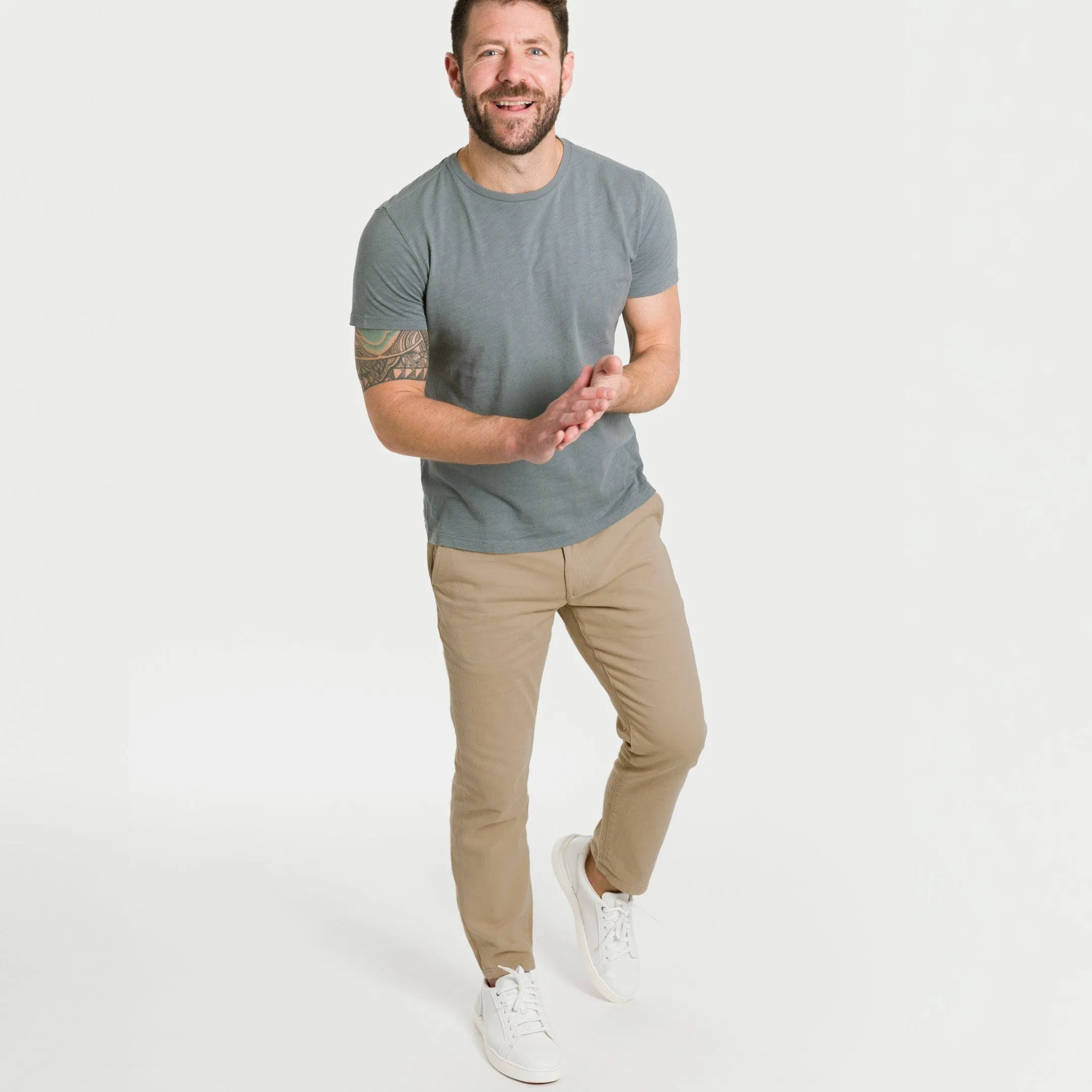 Khaki Lightweight Stretch Chino