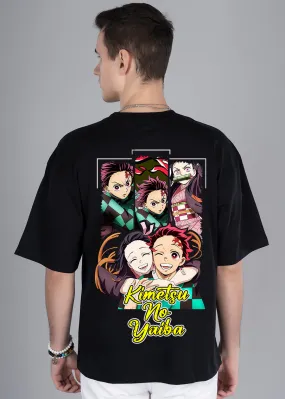 Kimetsu no Yaiba Men Oversized Printed T-Shirt