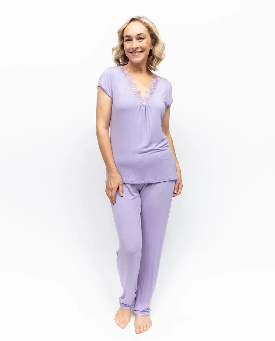 Lorelei Lace Detail Jersey Pyjama Set