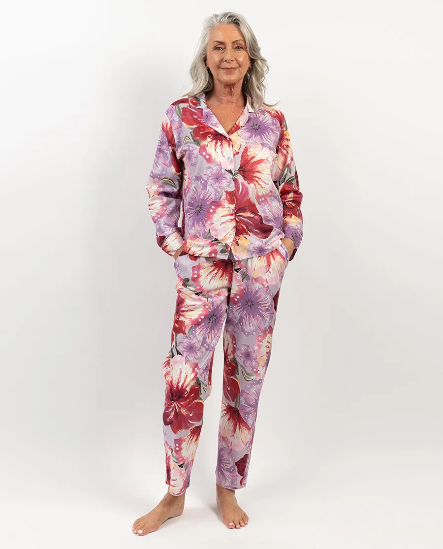 Maeve Lace Trim Floral Print Pyjama Set