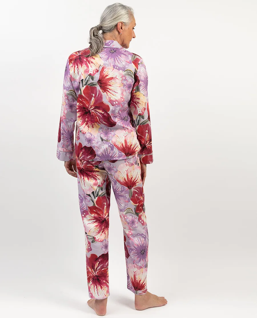 Maeve Lace Trim Floral Print Pyjama Set