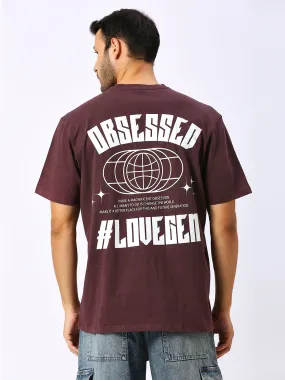 Men's Maroon T-shirt  Obsessed