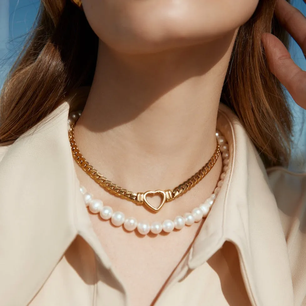 Perla / Necklace / Pearl   Gold